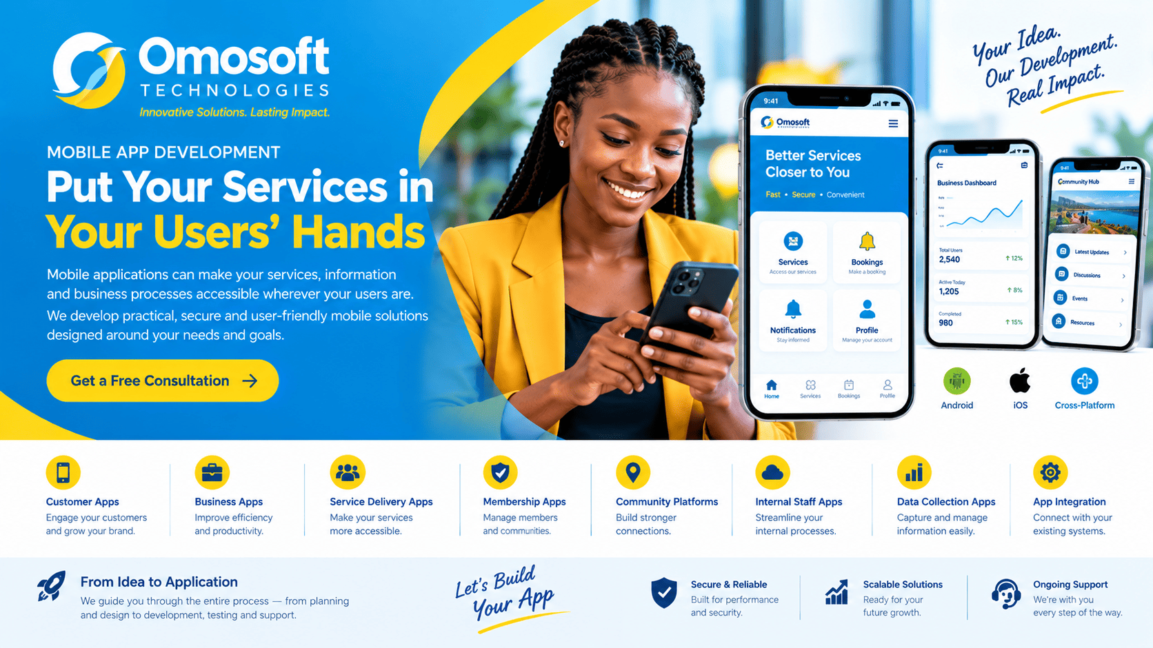 Omosoft Mobile App Development Banner